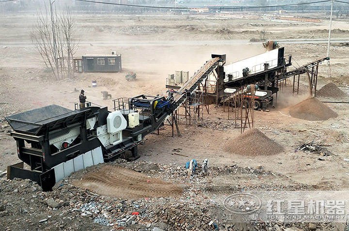 移動式打砂設備生產現(xiàn)場